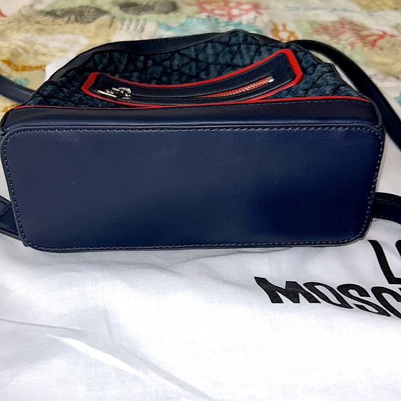 EUC Love ❤️ Moschino Denim & Blue Leather Backpack main image 12